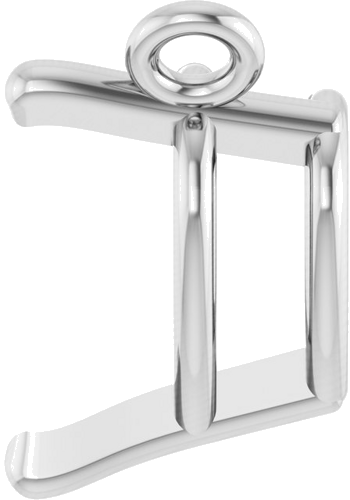 Pakabukas „Heart“ 585 Baltojo Aukso Heart Shape 5.5mm (3)