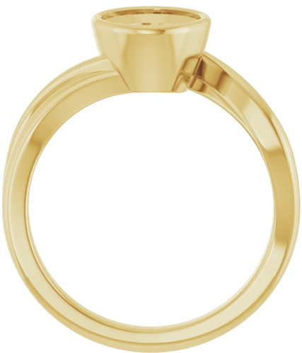 Sužadėtuvių Žiedas „Bezel-Set“ 14k yellow gold Oval 9mm x 7mm (2)