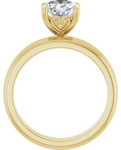 Sužadėtuvių Žiedas „Solitaire“ 14k yellow gold Oval 9mm x 7mm (7)