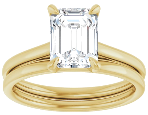 Sužadėtuvių Žiedas „Claw-Prong Solitaire“ 18k yellow gold Emerald 8mm x 6mm (8)
