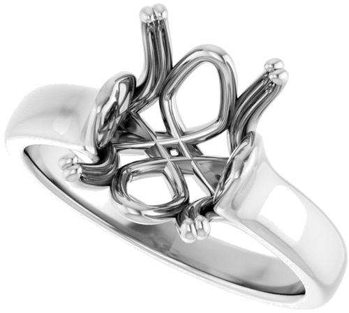 Sužadėtuvių Žiedas „Solitaire“ 14k white gold Emerald 10mm x 8mm (5)