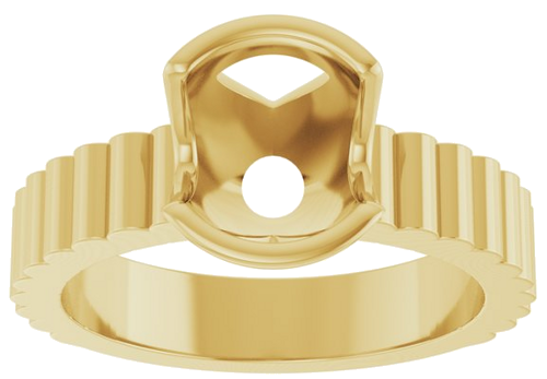 Sužadėtuvių Žiedas „Half-Bezel Solitaire“ 14k yellow gold Round 8mm (3)
