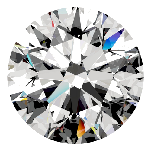 0.43 carat E-VVS1 Excellent cut Natūralus Round Deimantas (1)