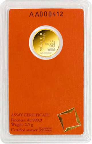 2.5 g Investment Gold Round Bar Valcambi (4)