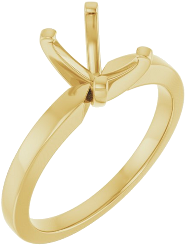 Sužadėtuvių Žiedas „Solitaire“ 14k yellow gold Emerald 7mm x 5mm (1)