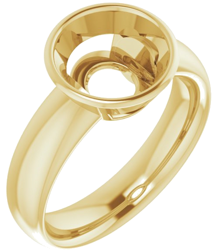 Sužadėtuvių Žiedas „Bezel-Set Solitaire“ 14k yellow gold Round 9mm (1)