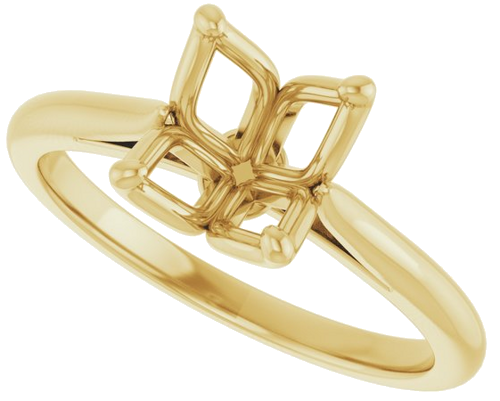 14K Yellow  9x7 mm Oval Solitaire Engagement Ring Mounting (5)