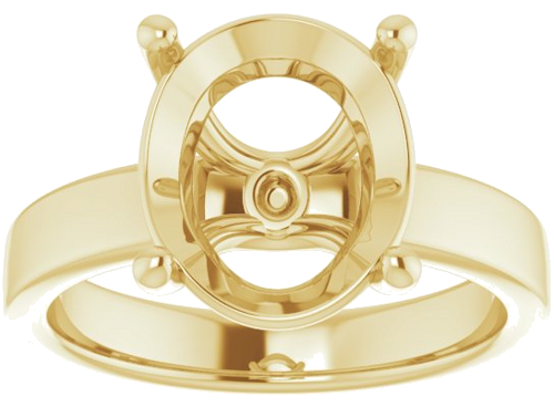 Sužadėtuvių Žiedas „Solitaire“ 10k yellow gold Oval 12mm x 10mm (3)