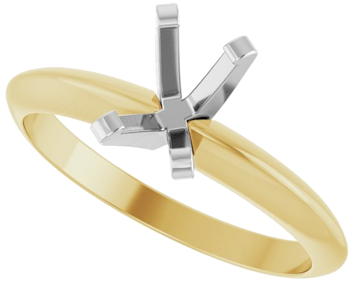 Sužadėtuvių Žiedas „Solitaire“ 585 Baltojo Ir Geltonojo Aukso Emerald 6.2mm x 4.2mm (5)