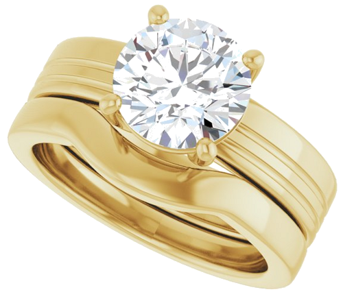 Sužadėtuvių Žiedas „Solitaire“ 14k yellow gold Round 8.2mm (10)
