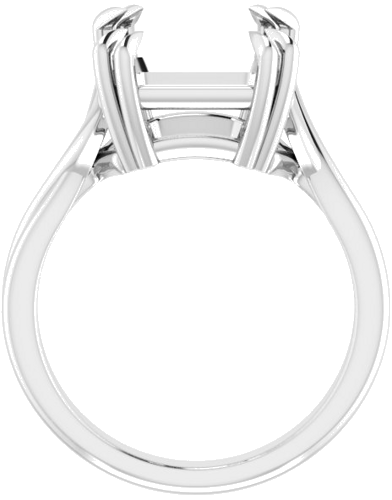 Sužadėtuvių Žiedas „Double Claw-Prong Solitaire Criss-Cross“ 10k white gold Emerald 12mm x 10mm (2)