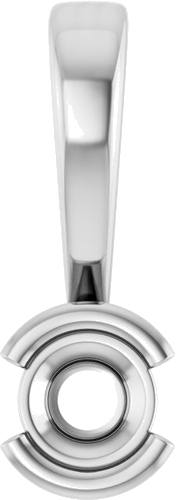 Pakabukas „Half-Bezel Solitaire“ 585 Baltojo Aukso Round 3mm (1)