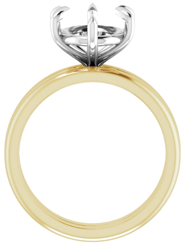 Sužadėtuvių Žiedas „Claw-Prong“ 14k yellow/white gold Oval 11mm x 9mm (7)