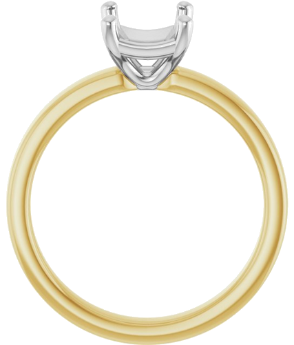 Sužadėtuvių Žiedas „Solitaire“ 14k yellow/white gold Emerald 8mm x 6mm (2)