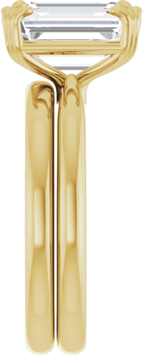 Sužadėtuvių Žiedas „Solitaire“ 14k yellow gold Emerald 10mm x 8mm (9)