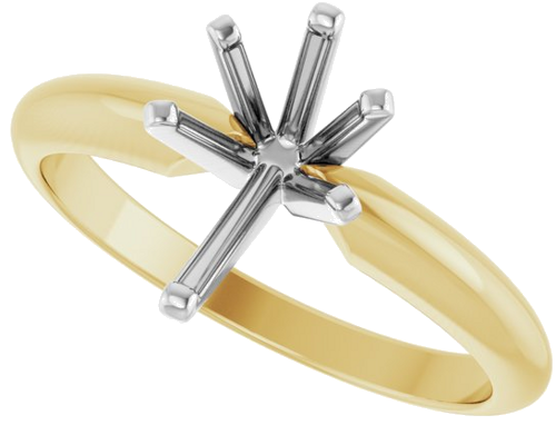 Sužadėtuvių Žiedas „Solitaire“ 585 Baltojo Ir Geltonojo Aukso Pear Shape 9mm x 5.5mm (5)