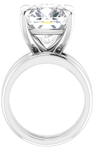 Sužadėtuvių Žiedas „Claw-Prong Solitaire“ 925 Sidabro Cushion 13mm (7)