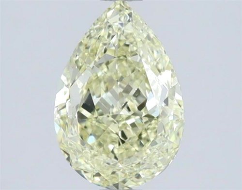1.5 carat Fancy Light Yellow-VVS2 Natūralus Pear Deimantas (1)
