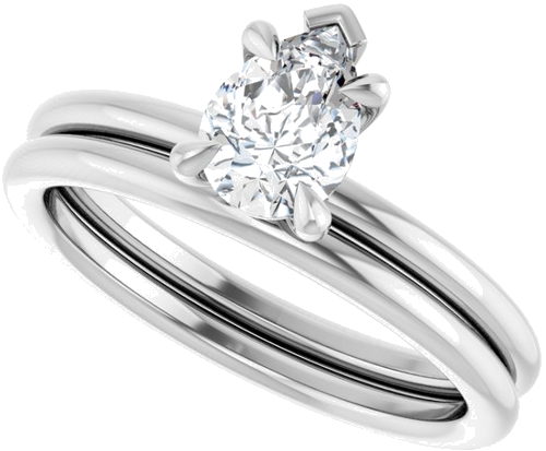 Sužadėtuvių Žiedas „Claw-Prong Solitaire“ 10k white gold Pear 7mm x 5mm (10)