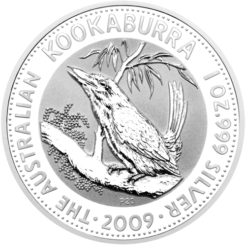 2009 Kookaburra Australija 1 oz sidabrinė moneta (1)