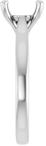 14K White 8.2 mm Round Engagement Ring Mounting (4)