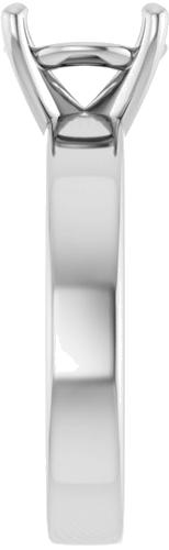 14K White 9 mm Round Solitaire Engagement Ring Mounting (4)