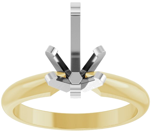 Sužadėtuvių Žiedas „Knife-Edge Solitaire“ 14k yellow/white gold Pear 10mm x 6mm (3)