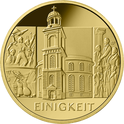 2020 Vokietija Vienybė 100 eurų auksinė moneta (1)