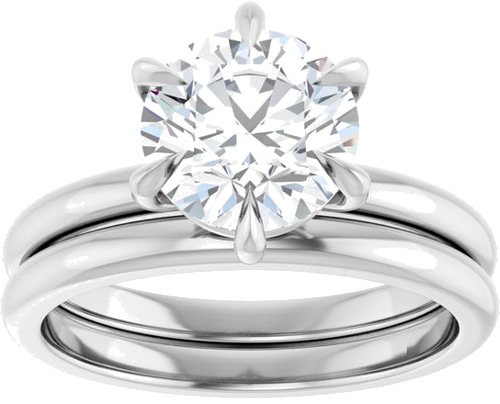 Sužadėtuvių Žiedas „Solitaire“ 950 Platinos Round 8mm (8)