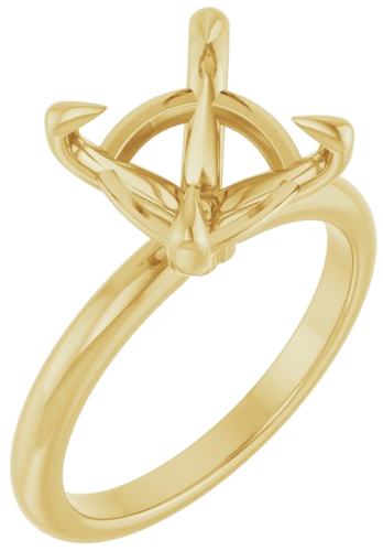 Sužadėtuvių Žiedas „Solitaire“ 14k yellow gold Cushion 9mm (1)