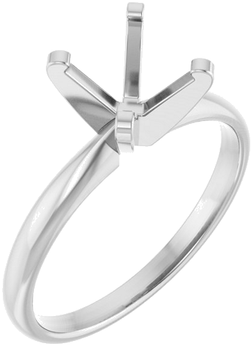 Sužadėtuvių Žiedas „Solitaire“ 14k white gold Round 7.6mm (1)