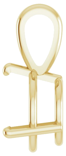 14K Yellow 8.5 mm Round 3-Prong Pendant Mounting (3)