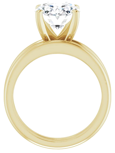 Sužadėtuvių Žiedas „Solitaire“ 750 Geltonojo Aukso Oval 11mm x 9mm (7)