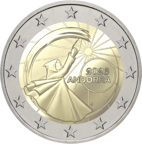 2023 Andorra Summer solstice fire festival 2 euro BU coin (3)