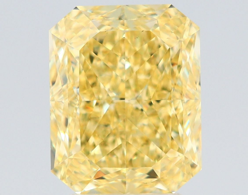 4.07 carat Fancy Intense Yellow-VS2 Natūralus Radiant Deimantas (1)