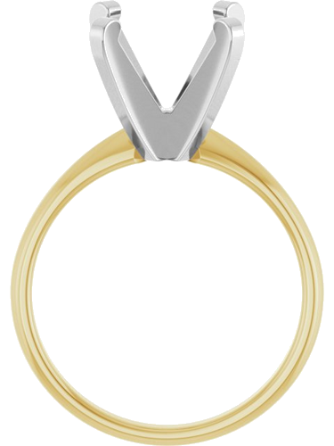 Sužadėtuvių Žiedas „Solitaire“ 14k yellow/white gold Square 8mm (2)