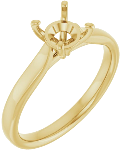 Sužadėtuvių Žiedas 10k yellow gold Round 6.5mm (1)