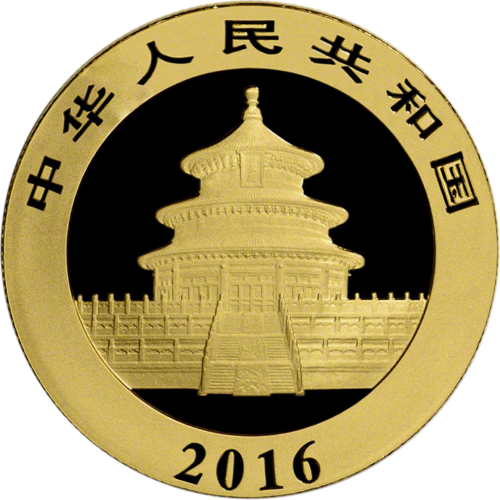 1 g Panda, Kinija, auksinė moneta, 2016 (2)