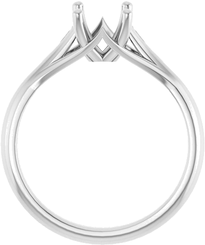 Sužadėtuvių Žiedas „Solitaire“ 585 Baltojo Aukso Oval 8mm x 6mm (2)