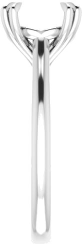 14K White 9 mm Round Solitaire Engagement Ring Mounting (4)