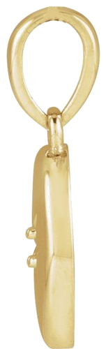 14K Yellow 1.5 mm Round Accented Star Pendant Mounting (2)