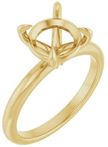 Sužadėtuvių Žiedas „Claw-Prong“ 14k yellow gold Round 9mm (1)