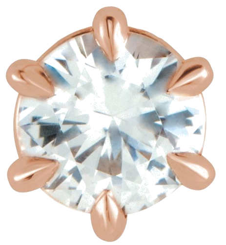 Pakabukas „Solitaire“ 14k rose gold Round 4mm (3)