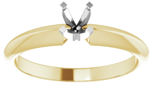 Sužadėtuvių Žiedas „Light Solitaire“ 585 Baltojo Ir Geltonojo Aukso Round 4mm x 4.1mm (3)