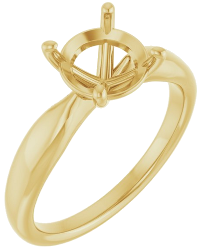 Sužadėtuvių Žiedas 14k yellow gold Round 8mm (1)