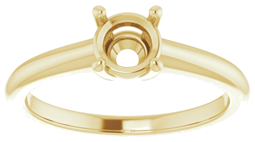 Sužadėtuvių Žiedas „V-End Prong“ 14k yellow gold Round 5.5mm (3)