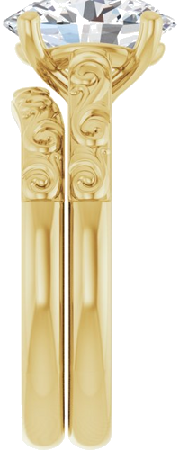 Sužadėtuvių Žiedas „Solitaire“ 14k yellow gold Oval 10mm x 8mm (9)