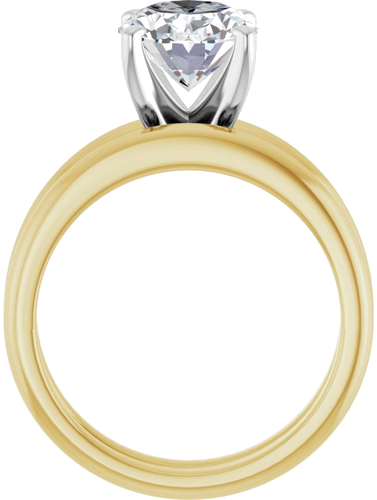 14K Yellow   Platinum  10x8 mm Oval Solitaire Engagement Ring Mounting (7)