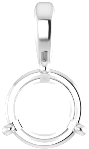 Pakabukas „Solitaire“ 585 Baltojo Aukso Round 9mm (1)