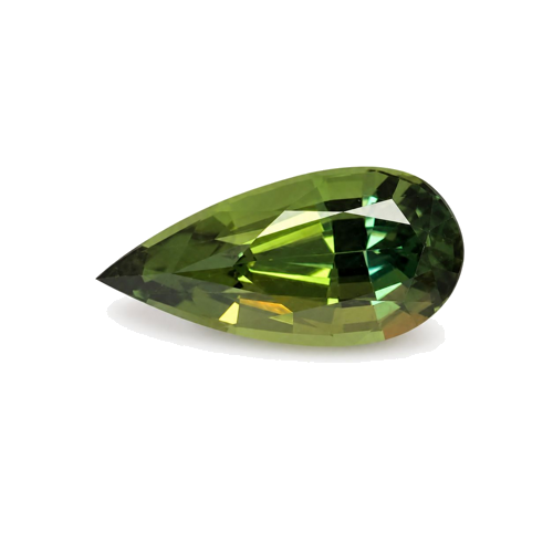 1.35 carat GREEN Pear Safyras (1)
